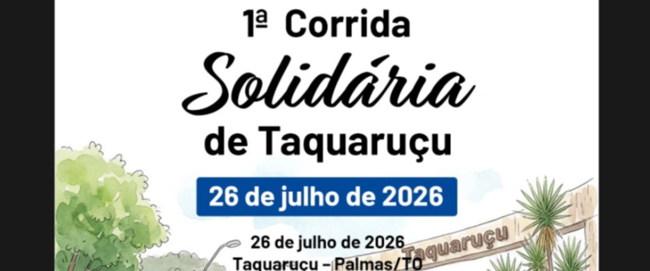 Banner 1ª CORRIDA SOLIDÁRIA DE TAQUARUÇU